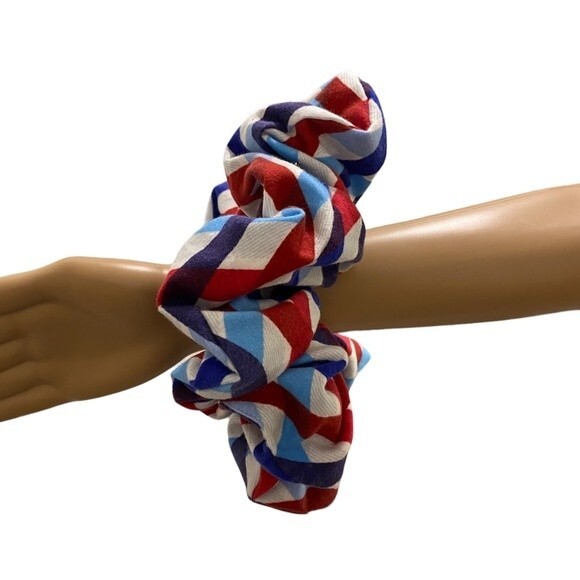 Hair Scrunchie. Multicolor. XL. 4th Of July. Patriotic. America. Holiday. Cute - Picture 9 of 14